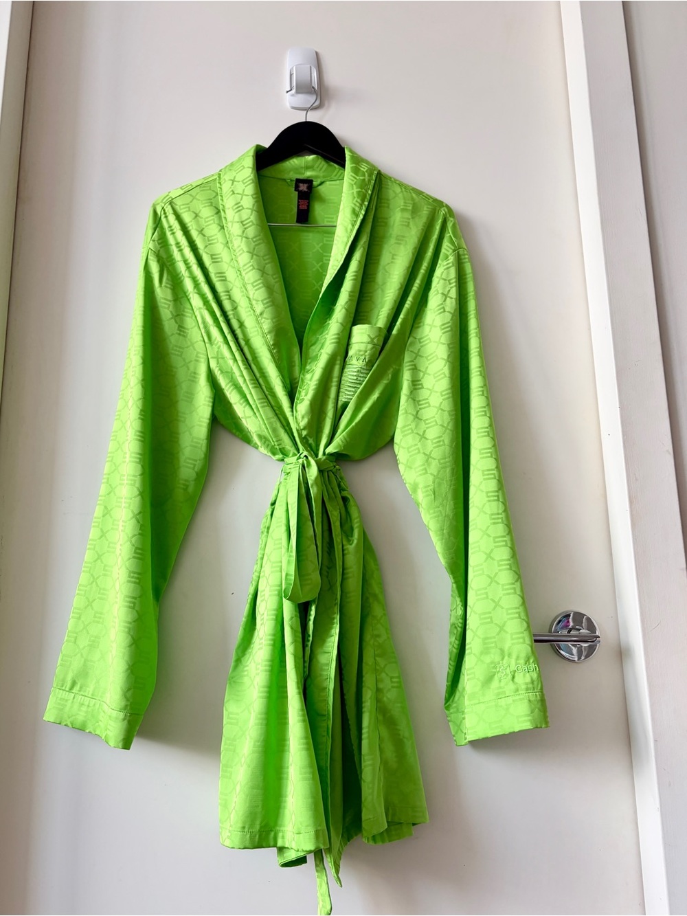 Cash App X Savage X Fenty Limited Edition Lime Green Satin Tie-Waist Robe Unisex